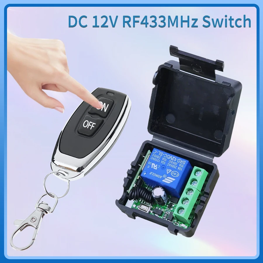 

RF 433 МГц беспроводной выключатель света DC12V DIY модуль 1CH 10A релейный приемник ВКЛ-ВЫКЛ передатчик дистанционного управления для замка гаражных ворот