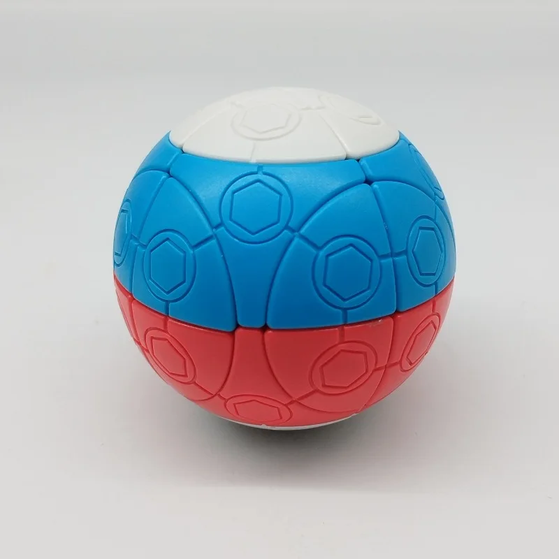 [wisdom] 2x2 esférico 2x 2 cubos de três cores 75mm bola mágica espanhola 2x2 cubo esférico quebra-cabeça infantil brinquedo presente brinquedo fidget