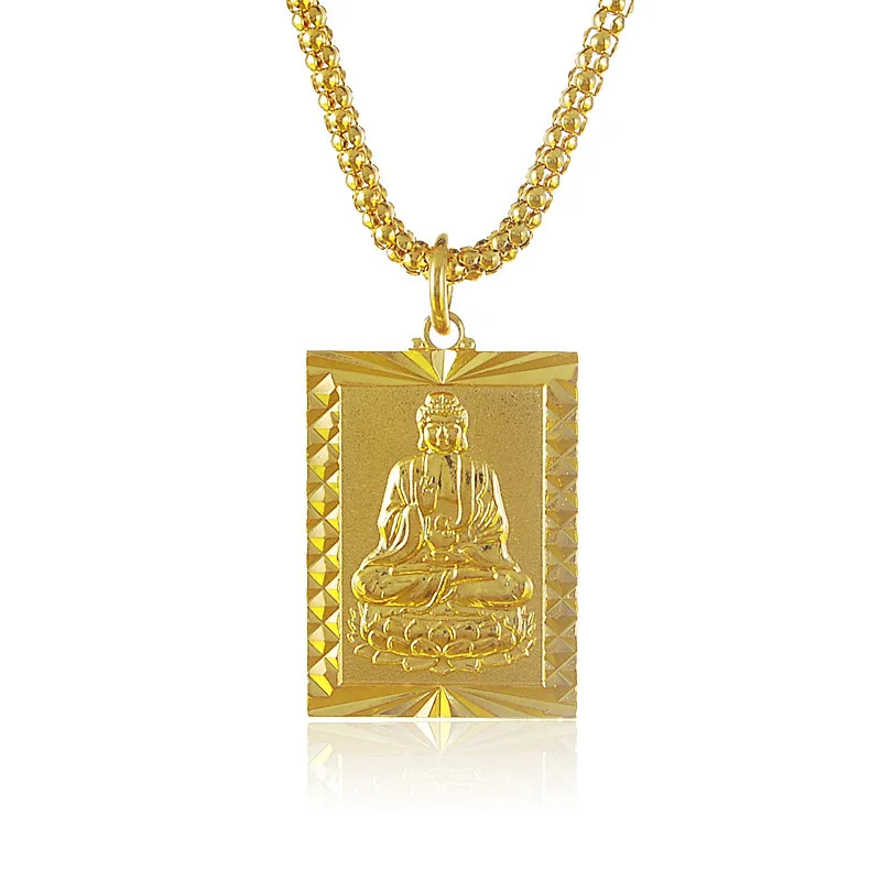 Collar cuadrado para hombre en oro de 24 quilates AU999 - Oro AU999 duradero que ahorra valor, cadena cuadrada sin tiempo, para regalar o usar