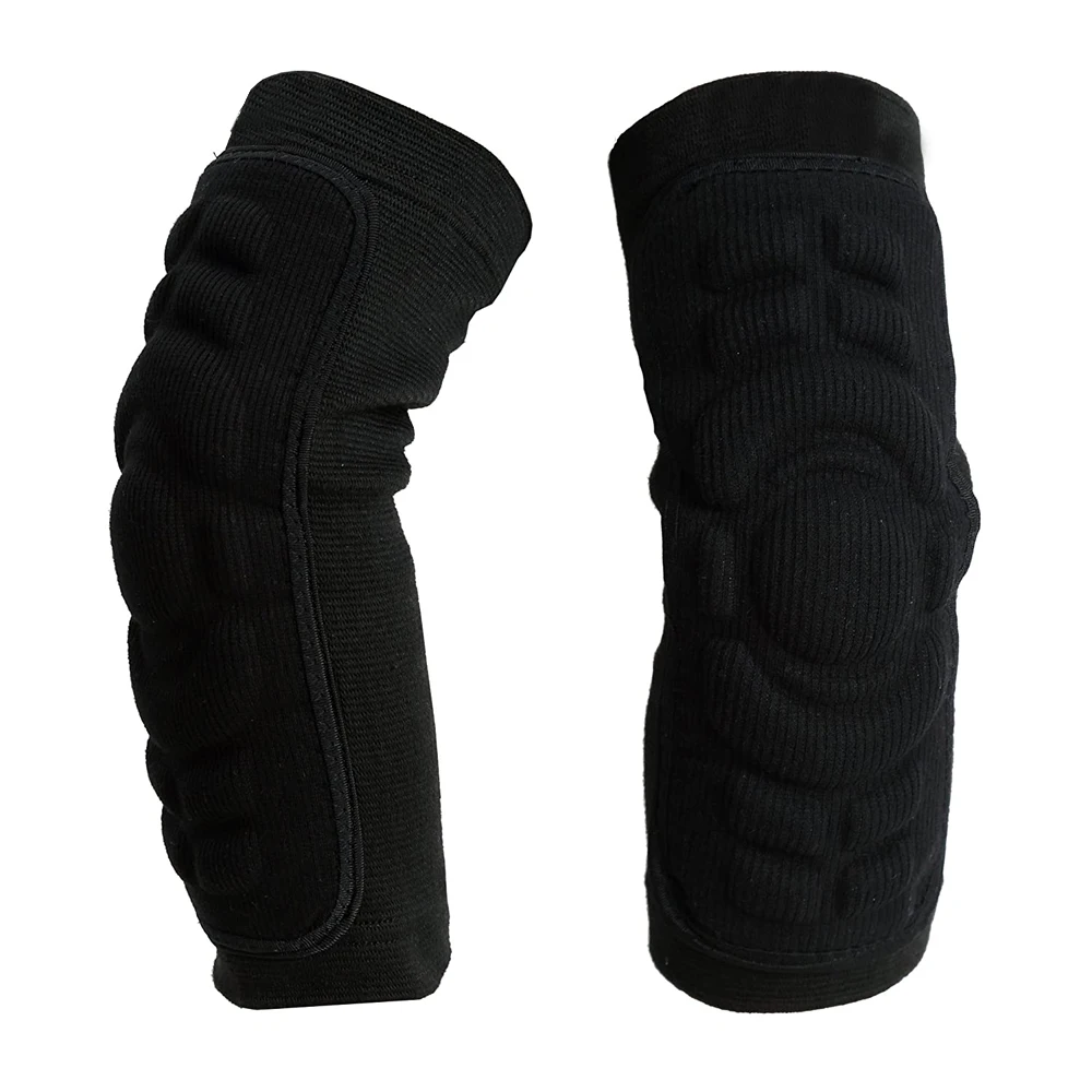 1Pair Breathable Elbow Brace Pad Guard Compression Silicone Foam Elbow Padded Arm Support Shooter Sleeve Protector Skateboarding