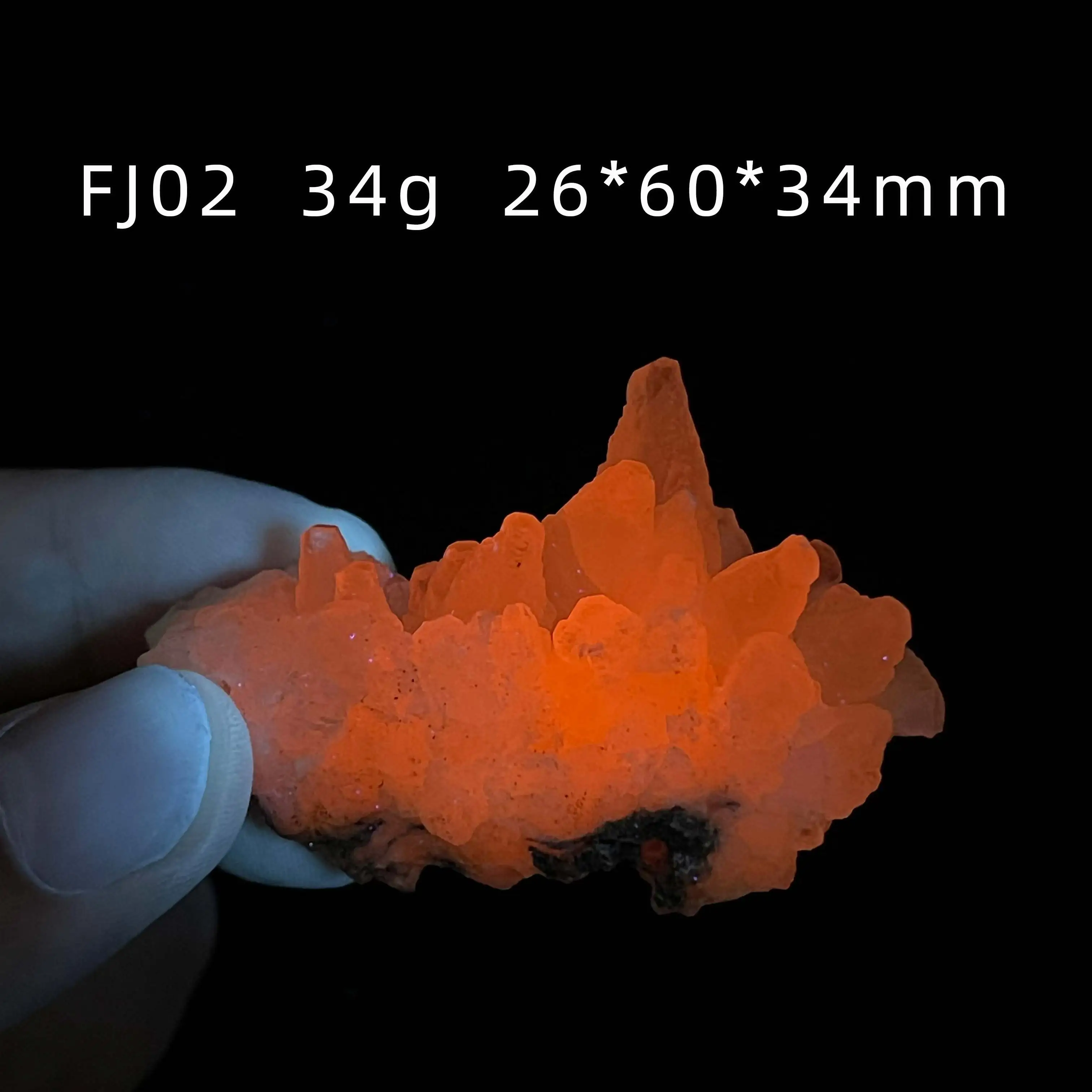 Natural Stone Calcite Crystal Cluster Fluorescence Effect Mineral Raw Quartz Rock Specimen Decoration Rough Healing Gift