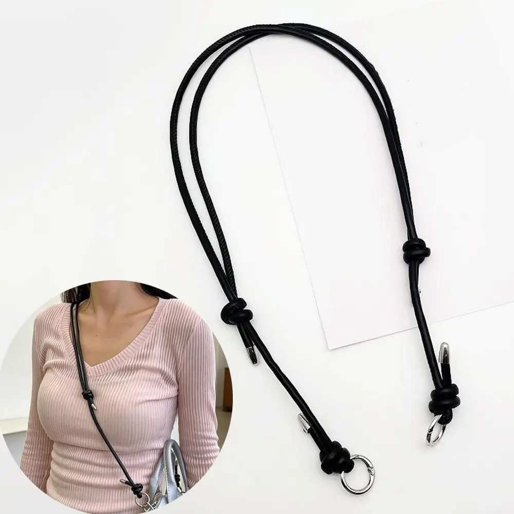 PU Leather Replacement Shoulder Strap Solid Color Adjustable Length Shoulder Bag Strap Single Shoulder Design DIY Accessories