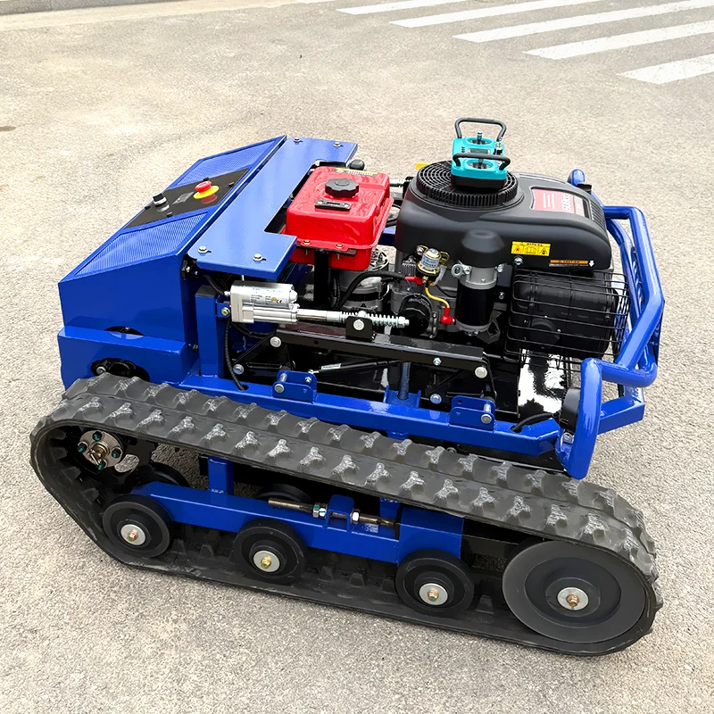 Газонокосилка с дистанционным управлением по индивидуальному заказу, гусеничная радиоуправляемая машина для кошения наклона, управляемая газонокосилка, роботизированные газонокосилки