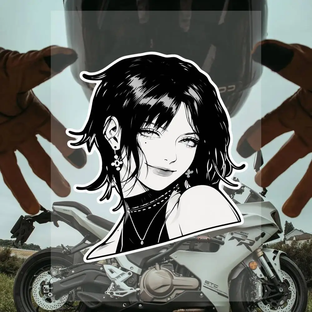 Anim-e Jdm- Girl Anime Stickers Set Waterproof Vinyl Decals For Laptop Phone Case Helmet Motorcycle Skateboard Car Luggage