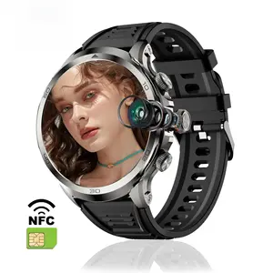 Bilashmart GAOKE H19 Cellular Man Sports Heart Rate Smartwatch 4G Sim Card Round Android Smart Watch Nfc Payment With Camera