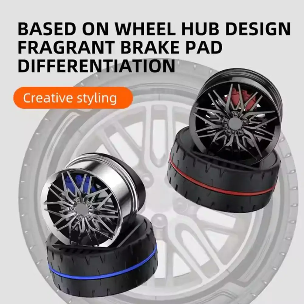 معطر الهواء الناشر تعمل بالطاقة الشمسية الدورية سيارة تنقية عجلات مقلد عجلة شكل العطر السيارات ناشر رائحة المنزل ديكو #2