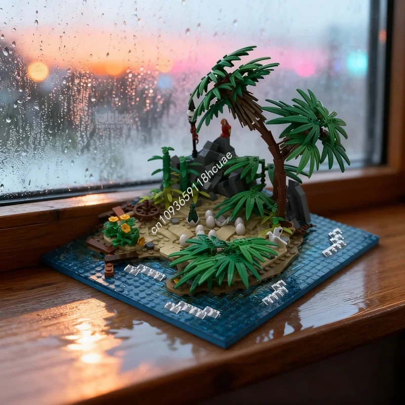 

870pcs MOC Port Sauvage Islands Orbert s Kingdom Model Building Christmas gift blocks DIY creative idea toys Brick Kids Birthday