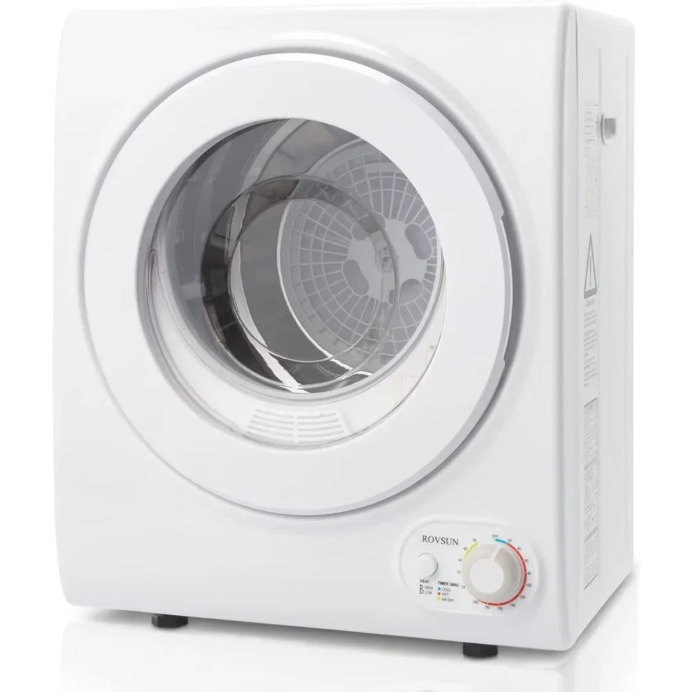 Portable Clothes Dryer, 110V High End Laundry Front Load Tumble Dryer Machine with Stainless Steel Tub & Simple Control Knob