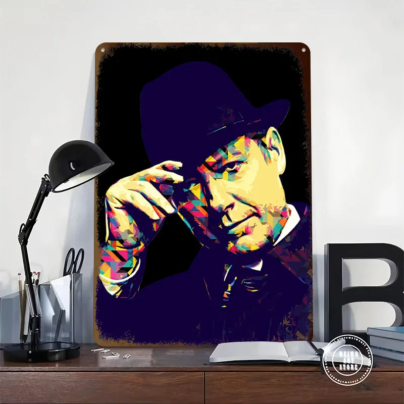 Raymond Reddington Tinplate Posters Customizable Wall Art Retro Vintage Metal Signs for Home Room Mancave Decoration Gaming Cozy