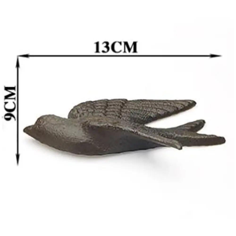 DIY Decor Cast Iron Swallow Cast Iron Ornament Black DIY Decor Swallow Handicrafts Wind Chime Art Statue Garden Courtyard