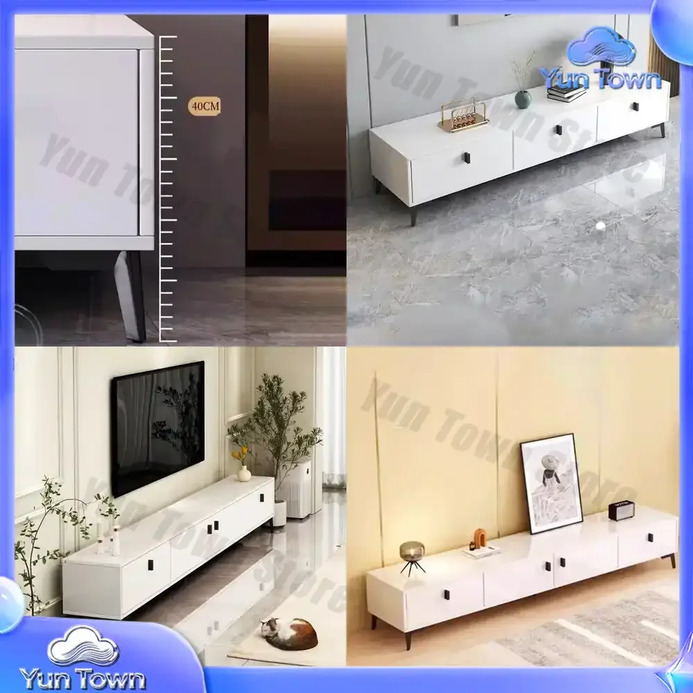 White Elegant Tv Stand Storage Modern Simple Unique Display Cabinet Minimalist Glamour Cassettiera Camera Da Letto Furniture