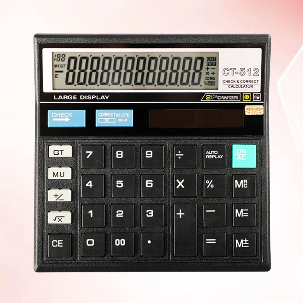 

Professional Desktop Simple Lightweight Financial Accounting Office Mini Black Calculator Financial Calculator Tabletop