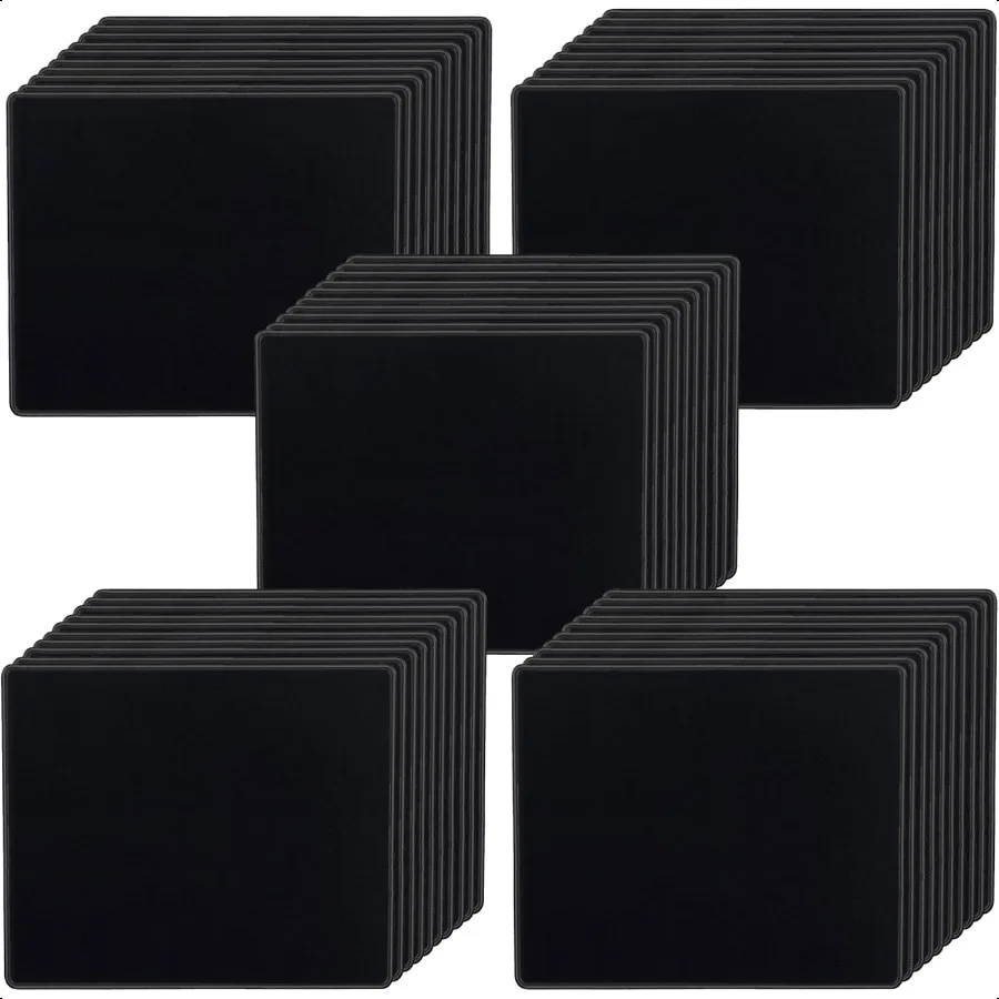 

50 Pack Mouse Pad with Stitched Edges NonSlip Rubber Base PremiumTextured and Waterproof Mousepads Bulk Mouse Pad for Computers