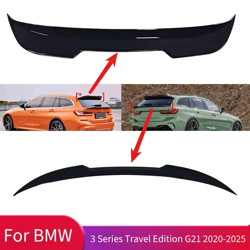 

For BMW 3 Series Travel Edition G21 2020-2025 MP Style Car Roof Spoiler Top Wing Lip Wings Adhesive Body Kit Tuning Accessories