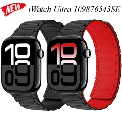 Magnetic Silicone Strap for Apple Watch Band Ultra3/2 49mm Bracelet IWatch 11 10 46mm 42mm 9 8 7 6 5 SE 45mm 41mm 44mm 40mm Belt