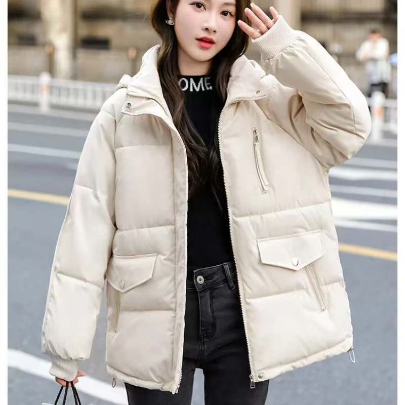 Winter Jacket 2023 New Women Parkas Hooded Puffer Jacket Women Winter Oversized Coat Cotton Padded Warm Casual Parka Outwear