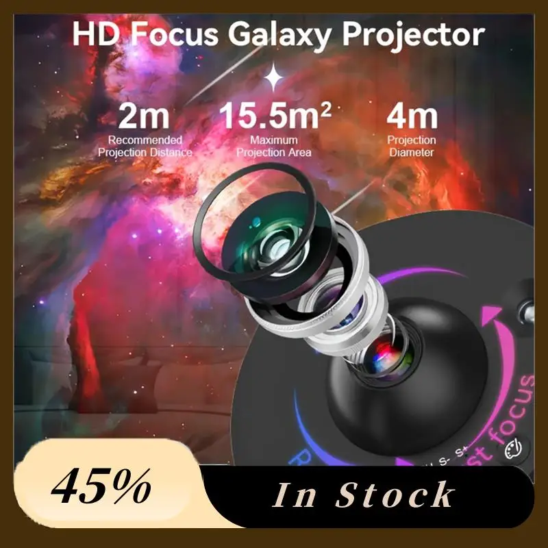 A70U 새로운 4K 울트라 HD 우주 갤럭시 LED 프로젝션 라이트 13 조각 동적 갤럭시 유성 침실 분위기 조명 선물 조명