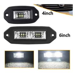 2X Car LED Modified Car Lights for Jeep Wrangler JK TJ Fog lights 40W Work Light Front Bumper Headlights LED 6000K White Bulb