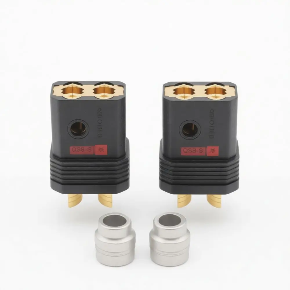 Professional QS8 Anti Spark Plug Connector 120A High Power Copper Terminal Industrial Grade For Drone RC Model Electrical Use