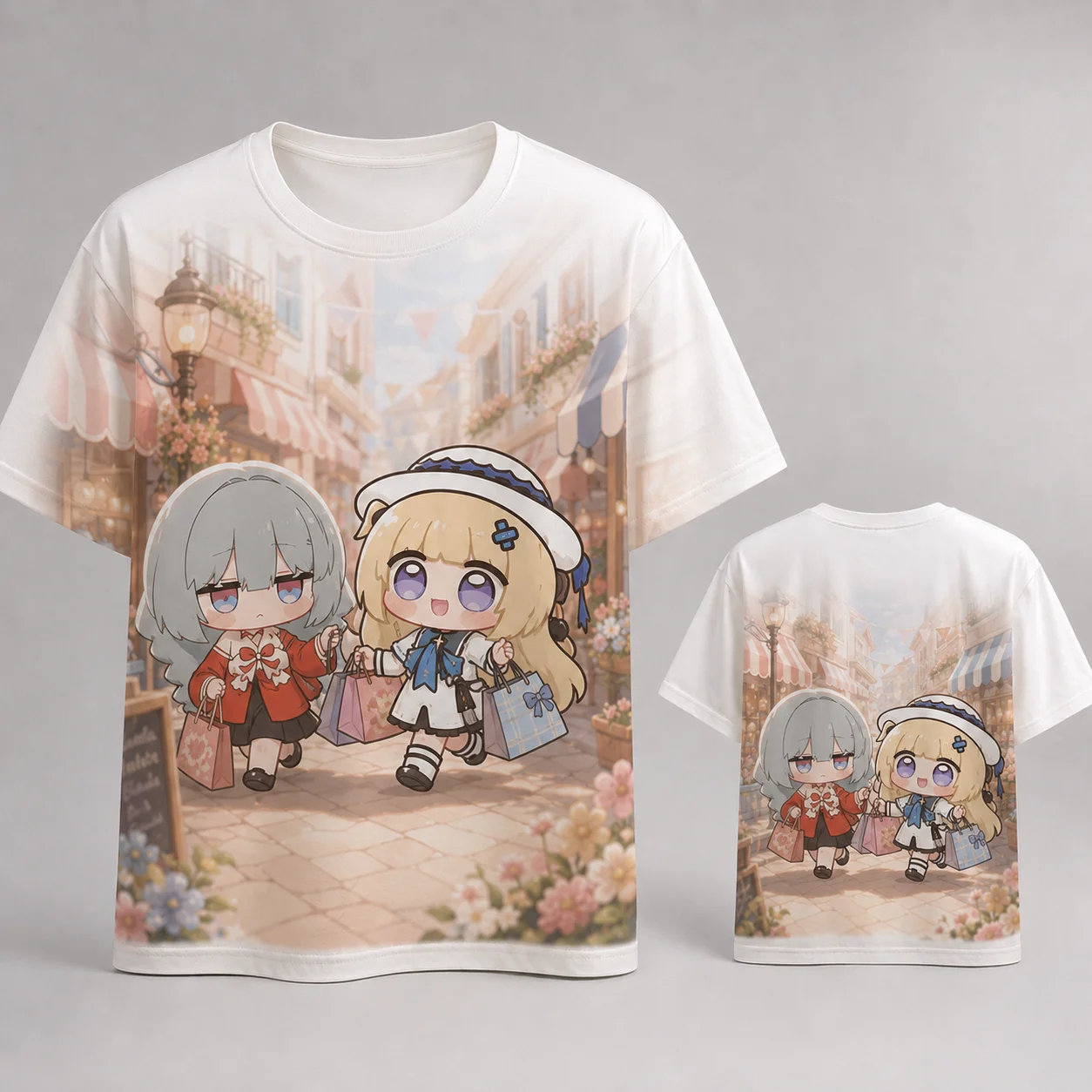 Phoebe Joubi Phrolova Cute Chibi Anime Shopping T Shirt Kawaii Girls Street Market Graphic Tee 3D Print Quick Dry Breathable Top