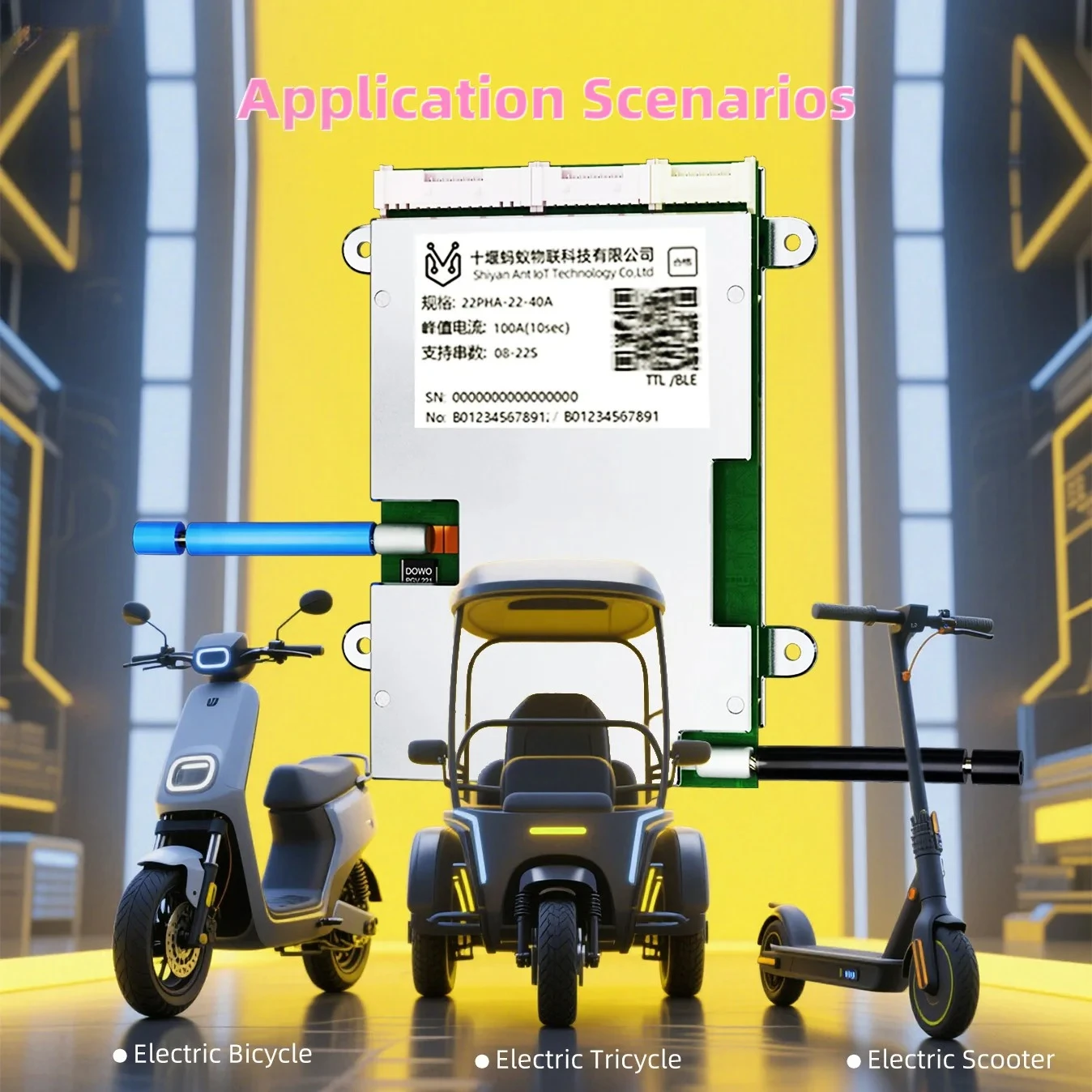 ANT 8S-22S BMS 36V 48V 72V 80A 130A 220A BT التحكم عن بعد للمحرك الكهربائي/الدراجة الإلكترونية/السكوتر/النظام الشمسي/نظام خارج الشبكة