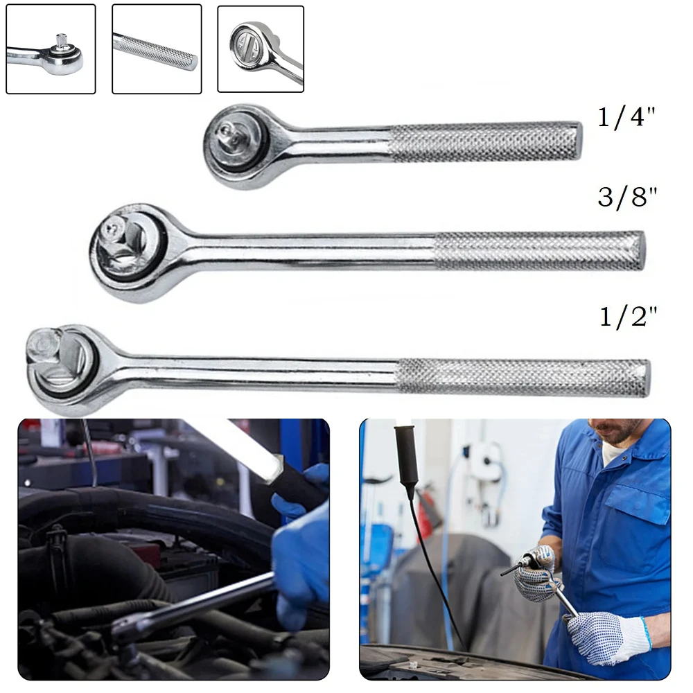 

H Handle 1/4" 3/8" 1/2" High Torque Ratchet Wrench For Socket Quick Release Square Head Spanner Socket Drive Hand Tools