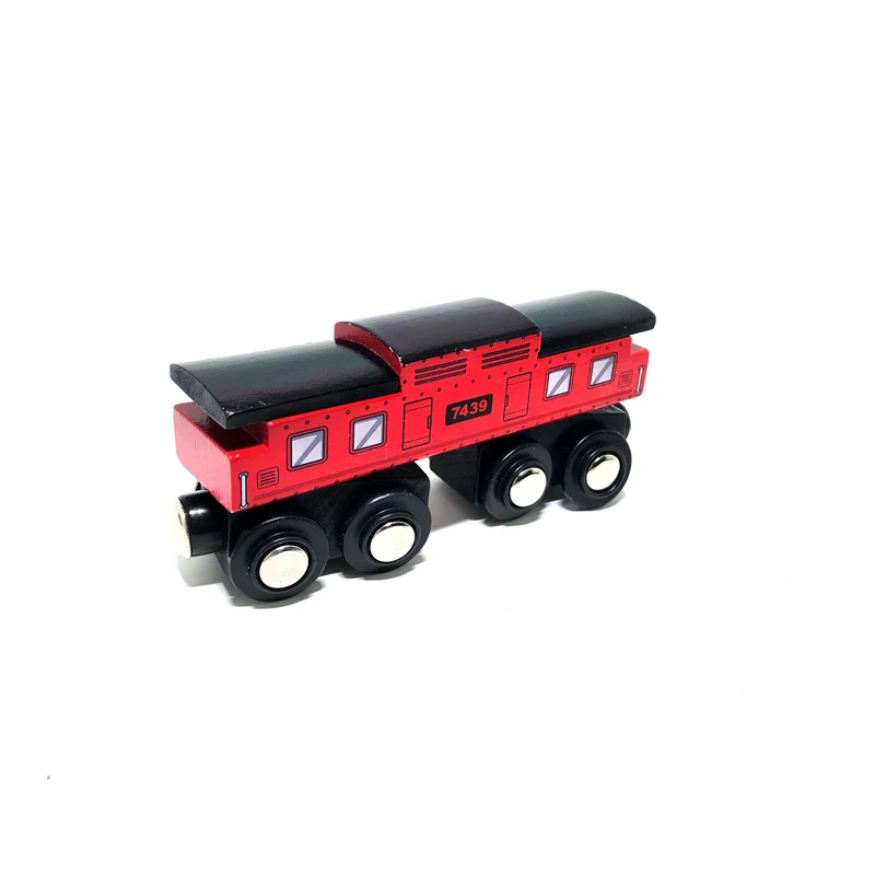 Zabawka Samochodowa, Drewniany Pociąg Magnetyczny Łączony z Drewnianym Zestawem Kolejowym, Zabawka Puzzle dla Dzieci, Samochodzik do Pchania, W09