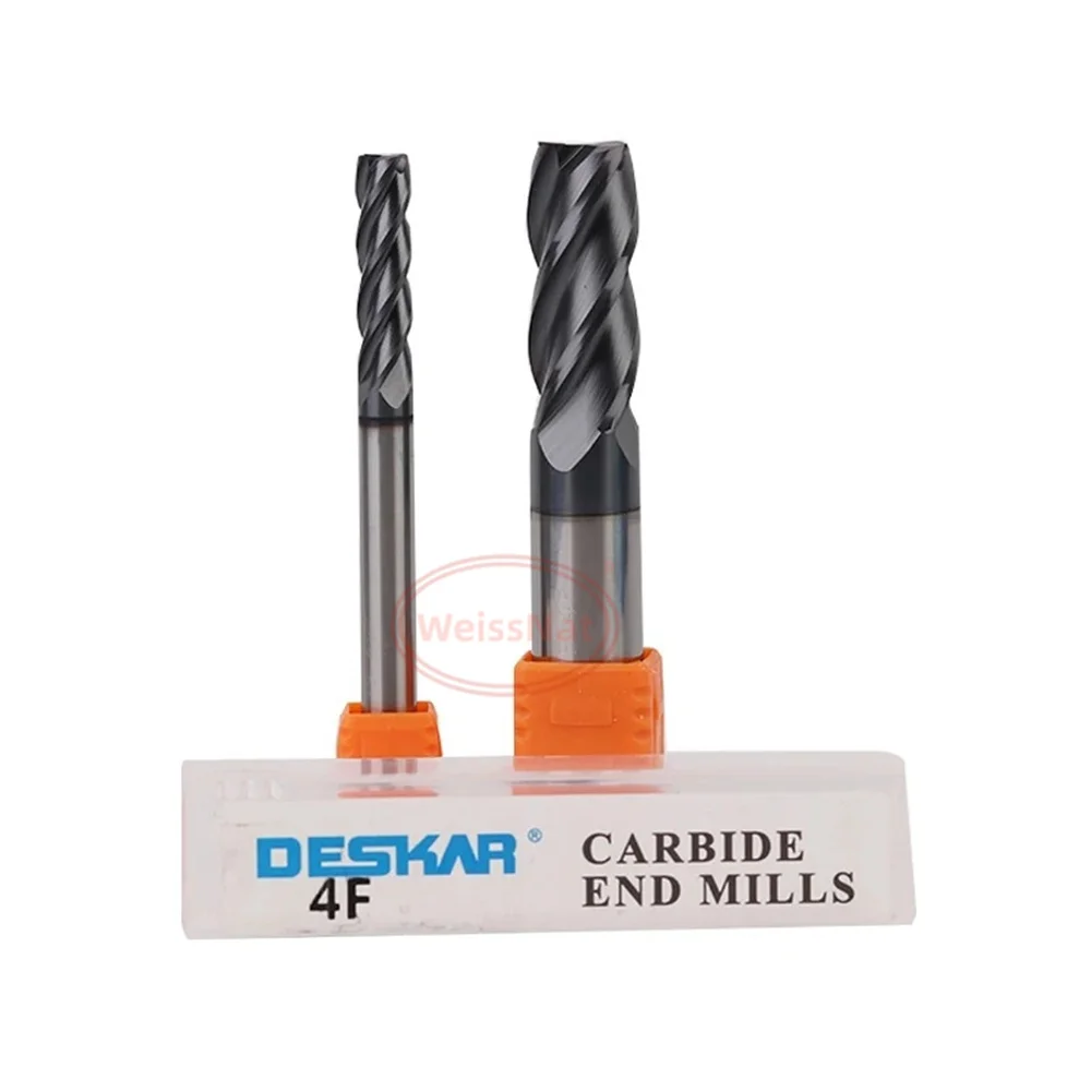 

DESKAR HRC50 4F endmill 1mm 2mm 3mm 4mm 5mm 6mm 8mm 10mm 12mm 50L 75L 60L Lathe milling cutter inserts top mill cnc