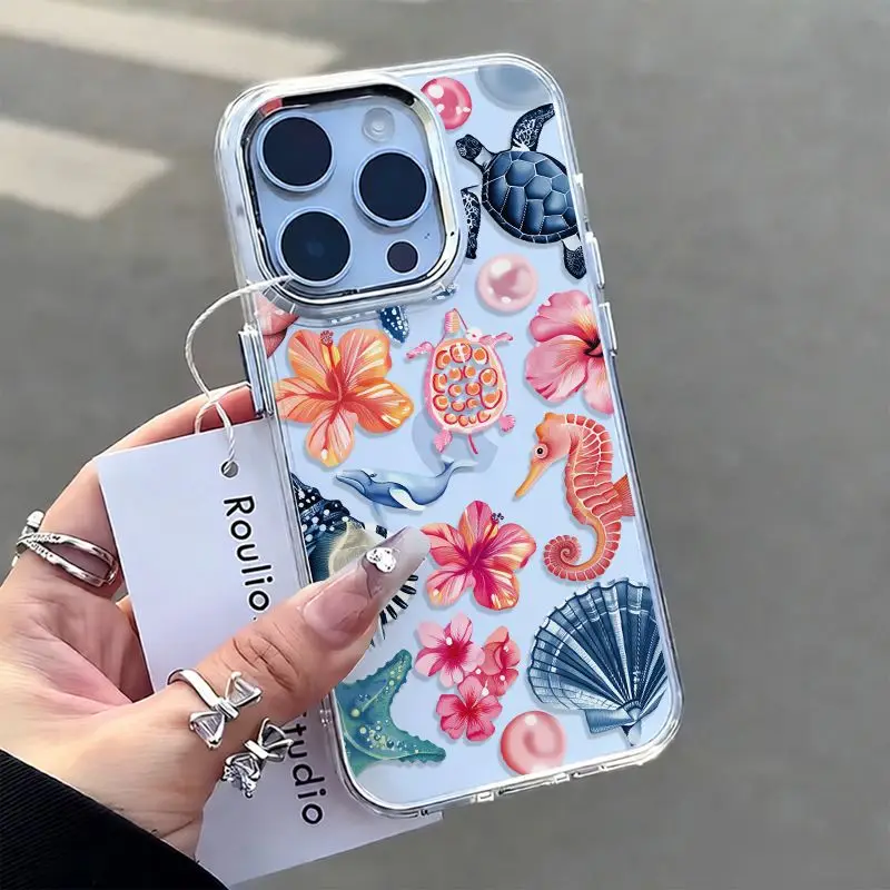 Blue Turtle Octopus Phone Case For Samsung Galaxy A57 A56 S25 S26 S23 S24 Plus Ultra A17 A26 A55 A37 A36 A06 Anti-drop Cover