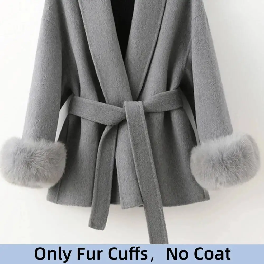 100% Real Natural Fox Fur Arm Cuffs Winter Warm Fur Sleeve Wrist Fashion Luxury Arm Bands Women Elegant Clothing Accessories