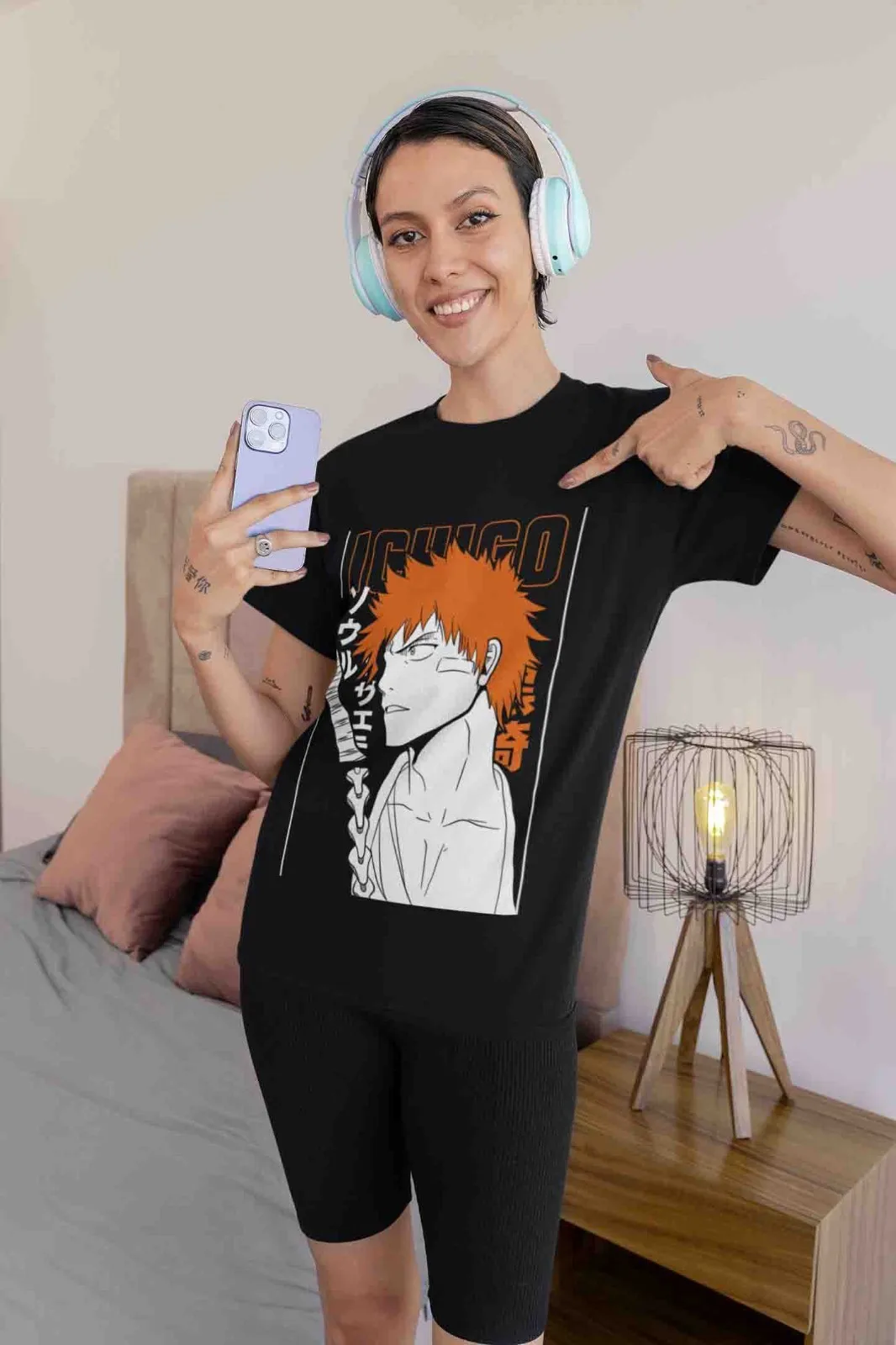 Bleach Anime Shirt Ichigo Bankai T-Shirt Byakuya Tshirt Aizen Zaraki Unisex Tee