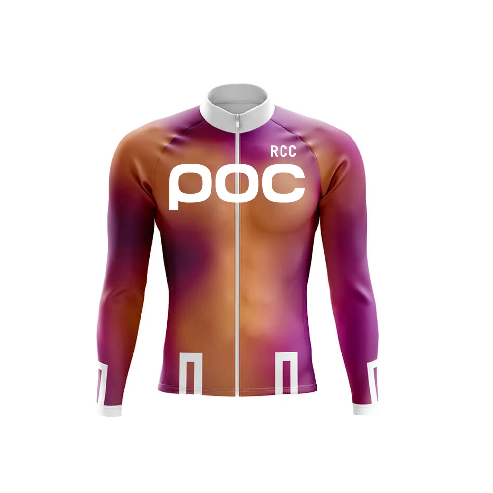 RCC POC Summer Thin Long Sleeves Cycling Jersey Suit Breathable Mtb Racing Bike Uniform Spring Ropa Ciclismo Bicycle Jacket