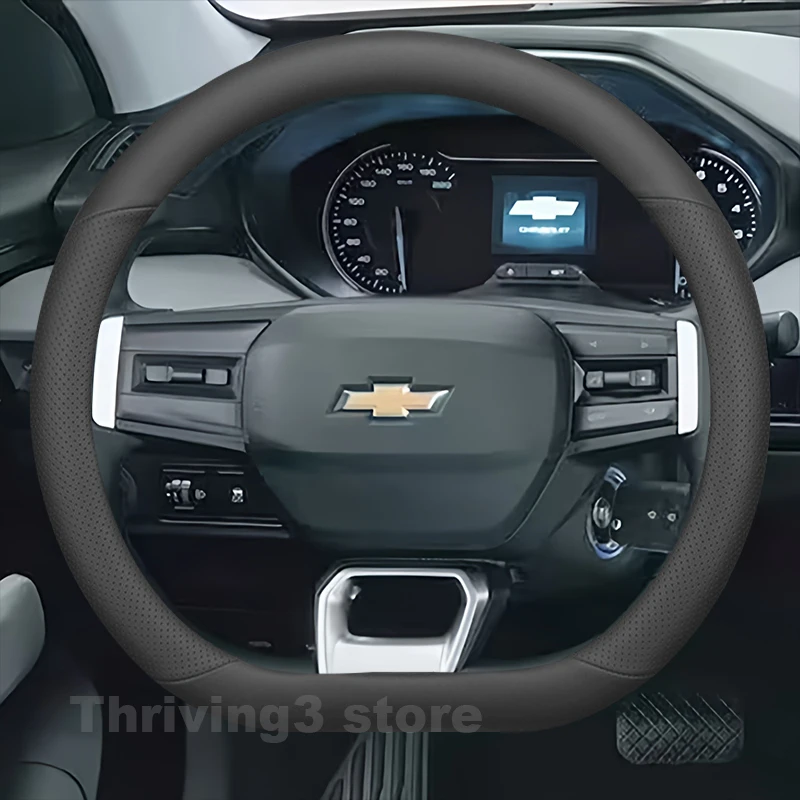 

Leather Car Steering Wheel Cover For Chevrolet AVEO LT 2023 2024 Covers For Covers Auto interior Chevrolet AVEO 2023 Accessories