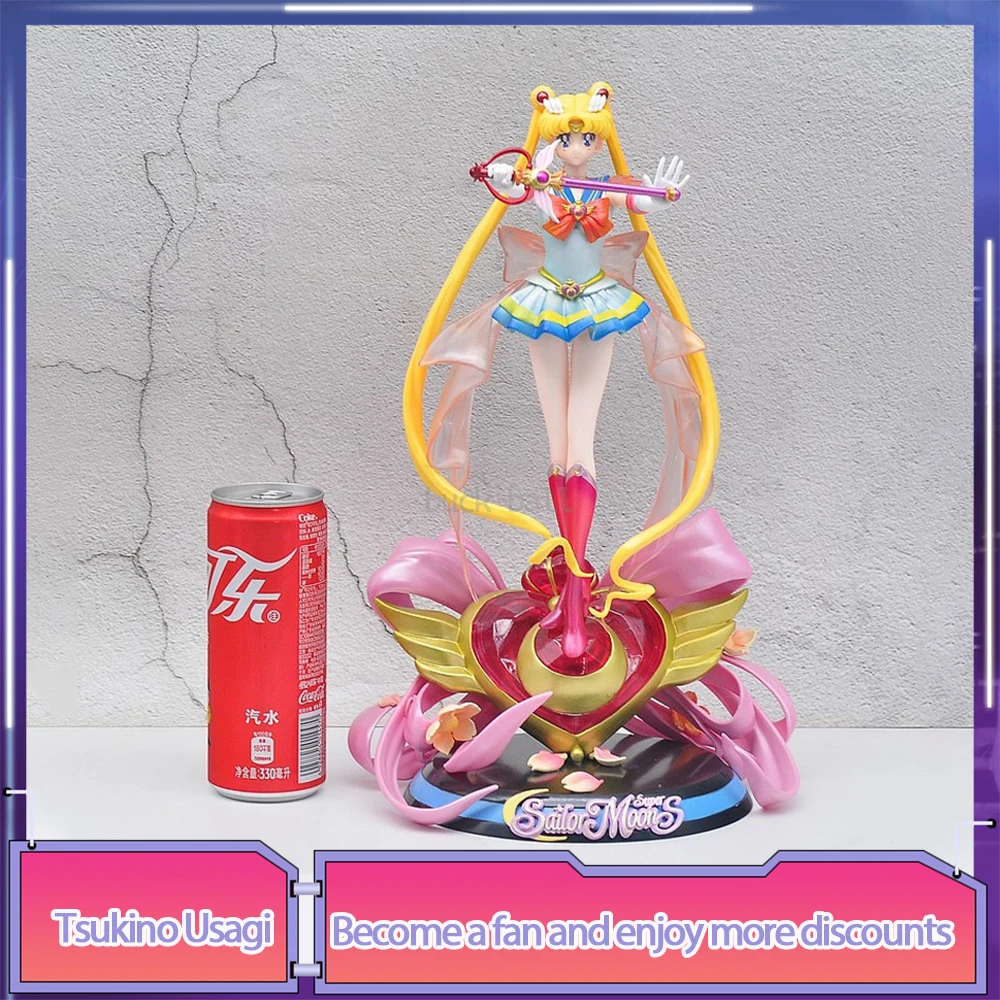 35cm Sailor Moon Figure Tsukino Usagi Anime Figure Princess Serenity Action Figures Model Statue Doll Collection Decoration Gift