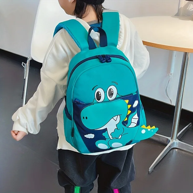 新しい漫画かわいい恐竜バックパック-3-6-歳軽量ランドセル-ジッパーヘッドランダム-通気性スクールバックパックギフト