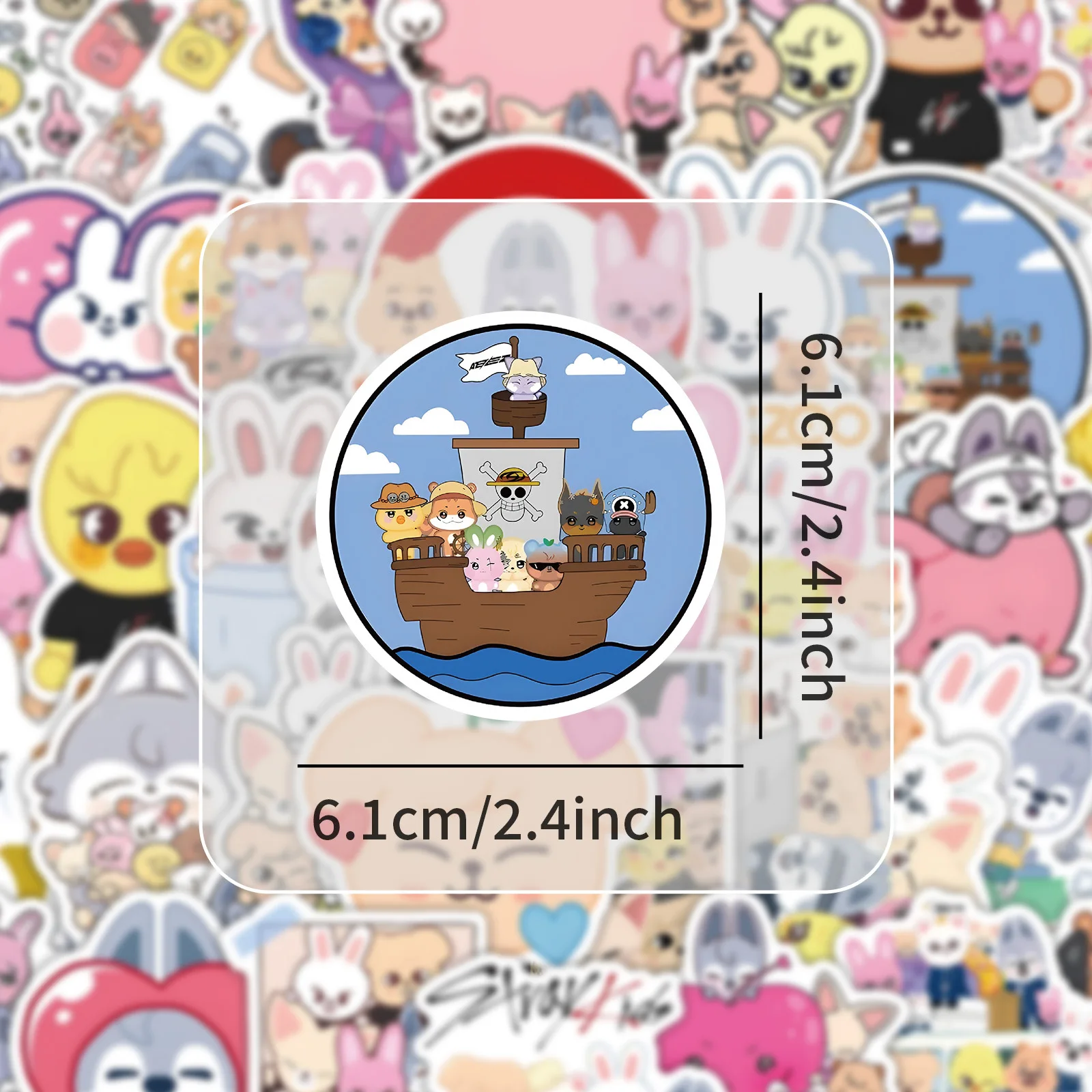 

Наклейки Kawaii Stray Kids SKZ00 54 шт. - Эстетические водонепроницаемые наклейки для журнала, телефона, скейтборда, фанатов, подарок