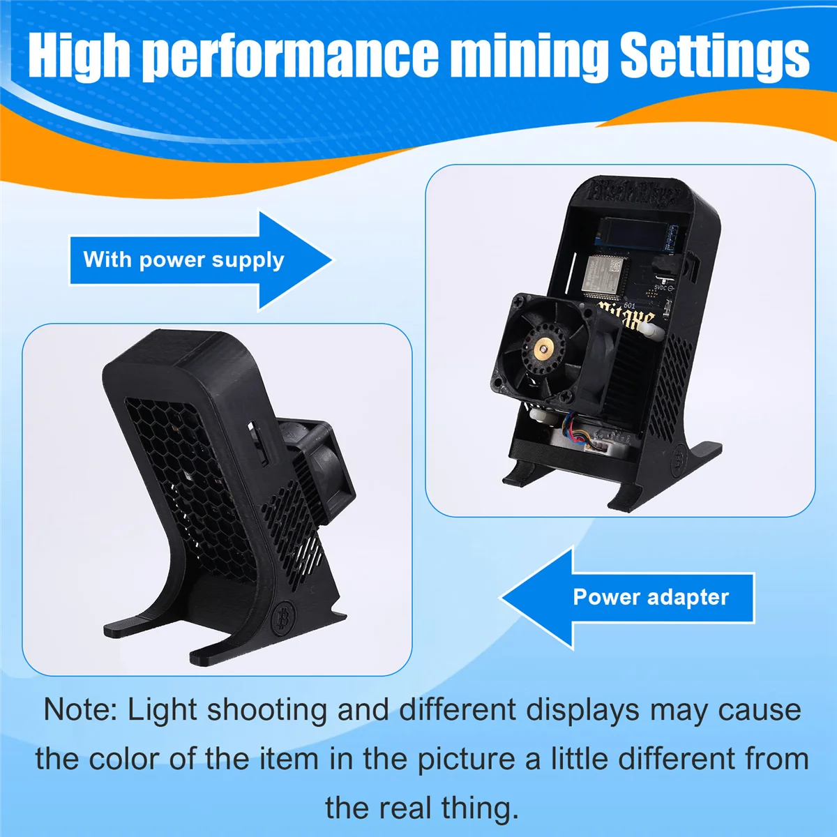 

# 564S Bitaxe Gamma 601 Solo Miner с кронштейном 1,2TH/S BM1370 Вилка BR (черный)