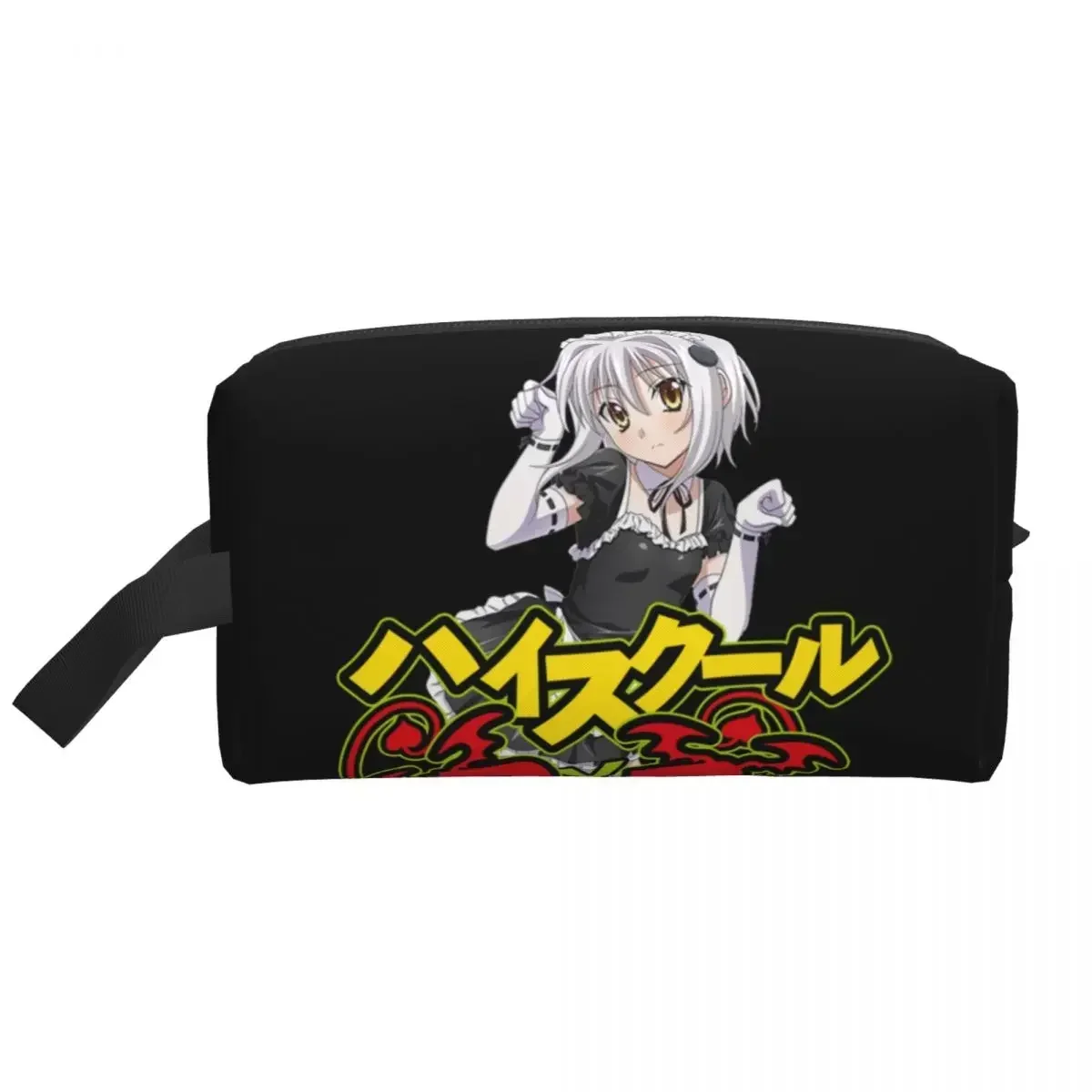 Custom Koneko High School Japanese Anime DxD Toiletry Bag Women Makeup Cosmetic Organizer Lady Beauty Storage Dopp Kit Case