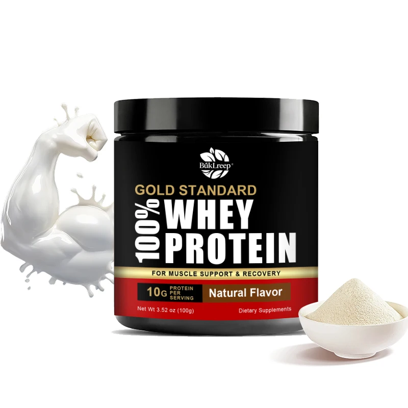 Suplemento de proteína de suero de leche 100% aislada para hombres y mujeres, mejora la recuperación post-entrenamiento, desarrollo muscular, nutrición para el fitness.