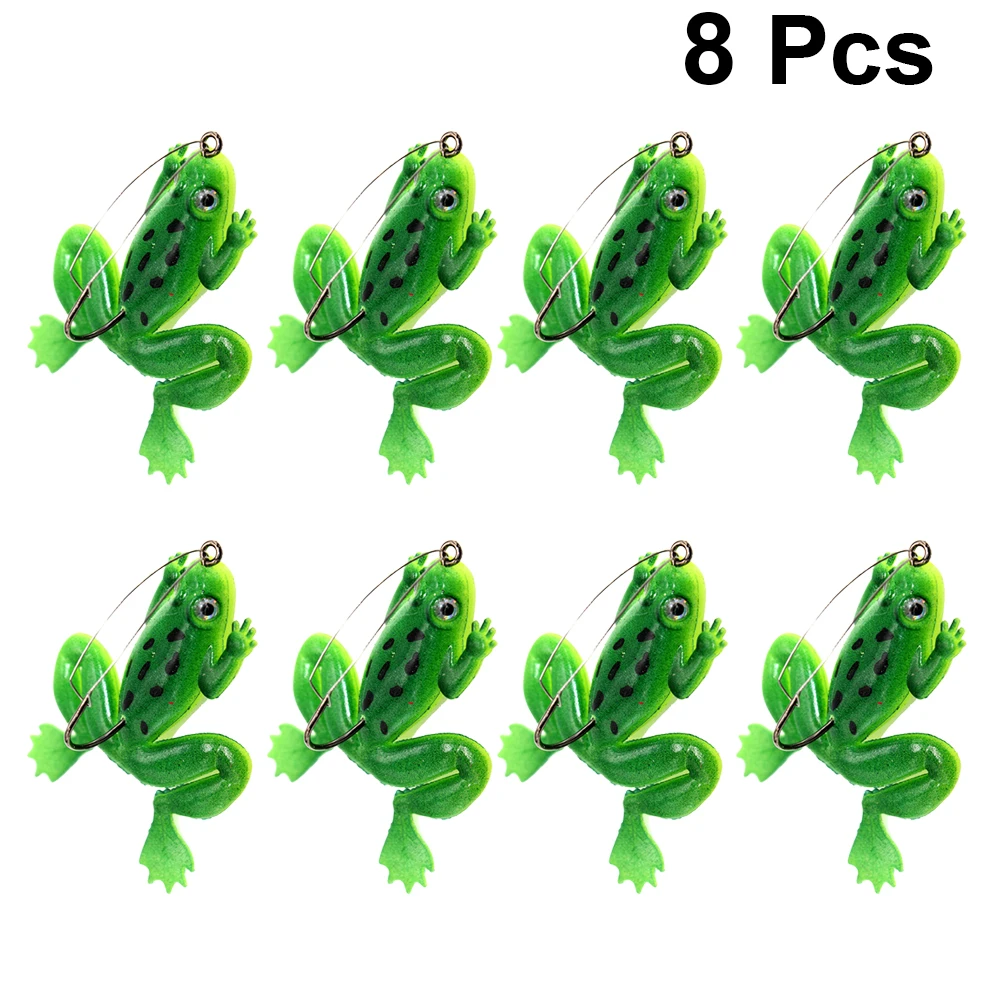 

8pcs Soft Lures PVC Fish Lures Accessory Fishing Baits for Bass Trout Water Angling Accessories Plastic Fish Attractors Lure