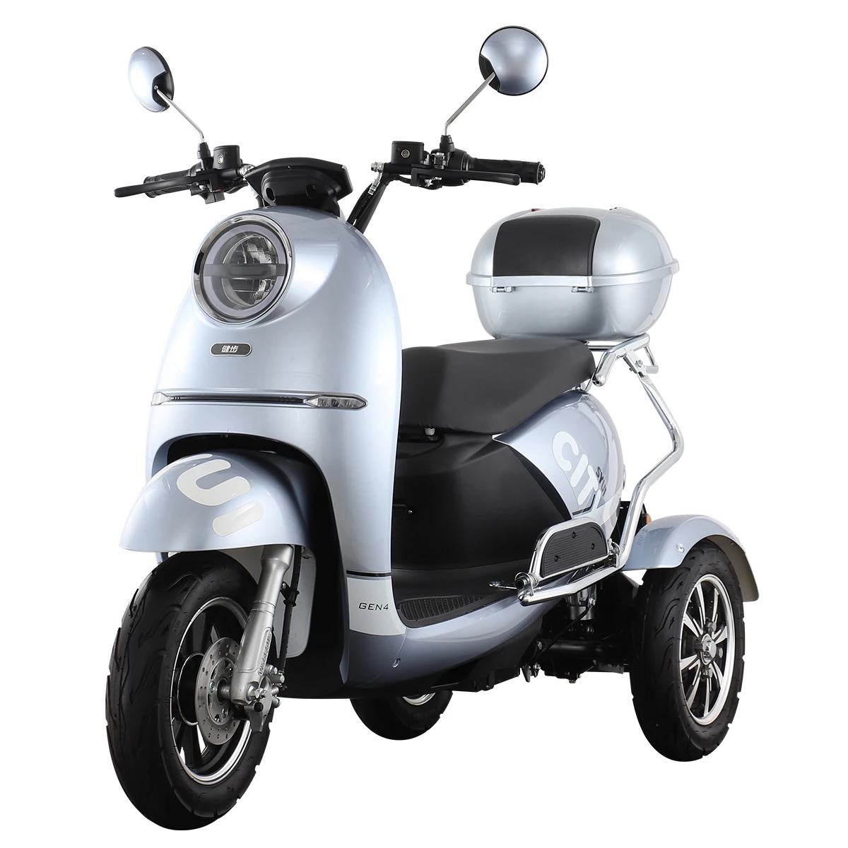 Wholesale new style Electrical Motorcycle Electric Tricycles For Women Man Double Seats 3 wheel Electric Scootercustom