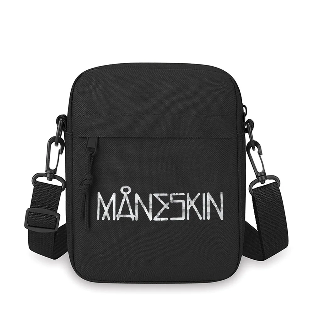 

Graffiti style band name design on black Men Crossbody Bag Single Shoulder Women Cartoon Anime Film Printing Design Unisex