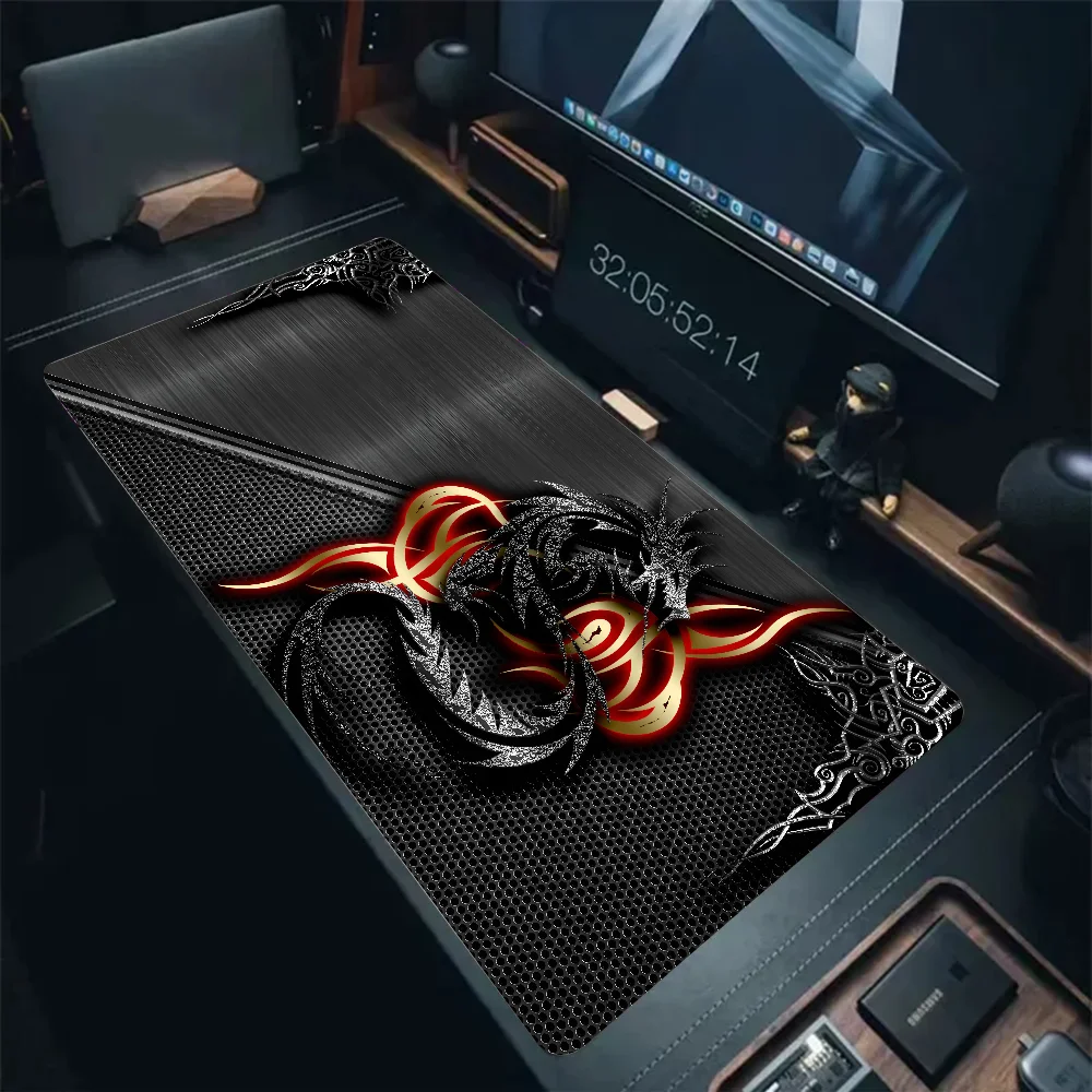 Cool Black Dragon Mousepad Large Gaming Mouse Pad LockEdge Thickened Computer Keyboard Table Desk Mat