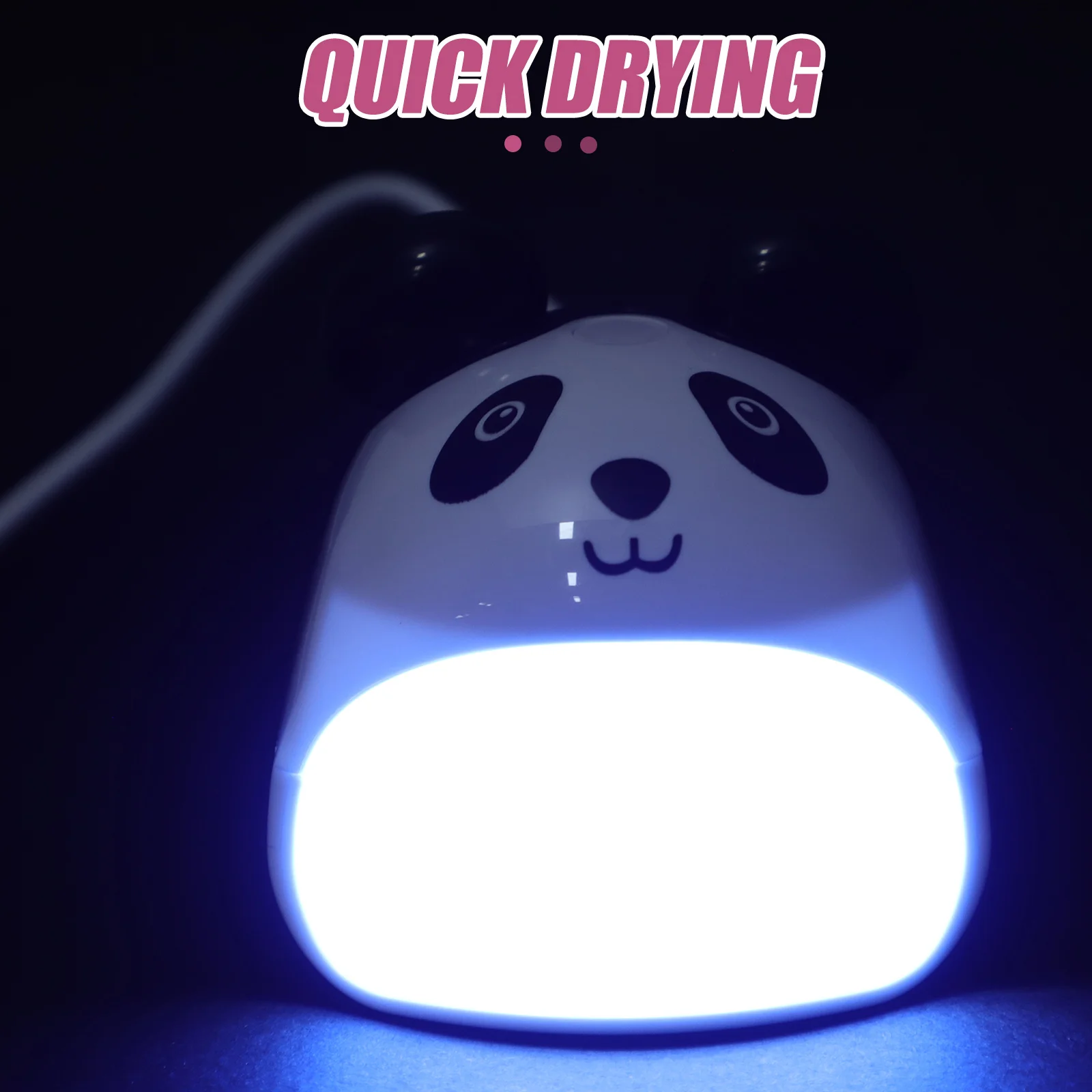 Panda Design USB-plugin Draagbare gellaklamp met één vinger Mini blauw licht voor nagels Nageldrogers Nagelgereedschap