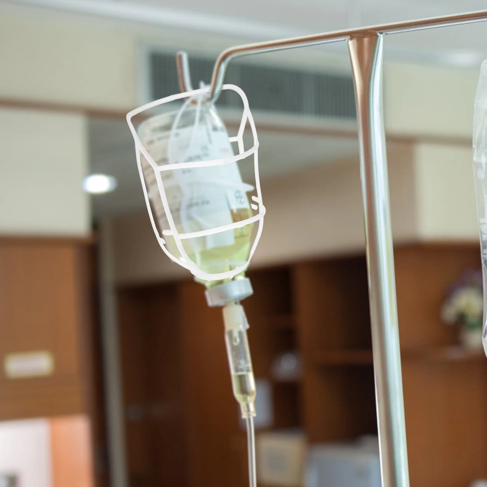 

20Pcs Infusion Bottle Nets Thick Plastic Saline Bottle Cages Reusable Hospital Clinic Infusion Holders Secure Fit Hanging Drip