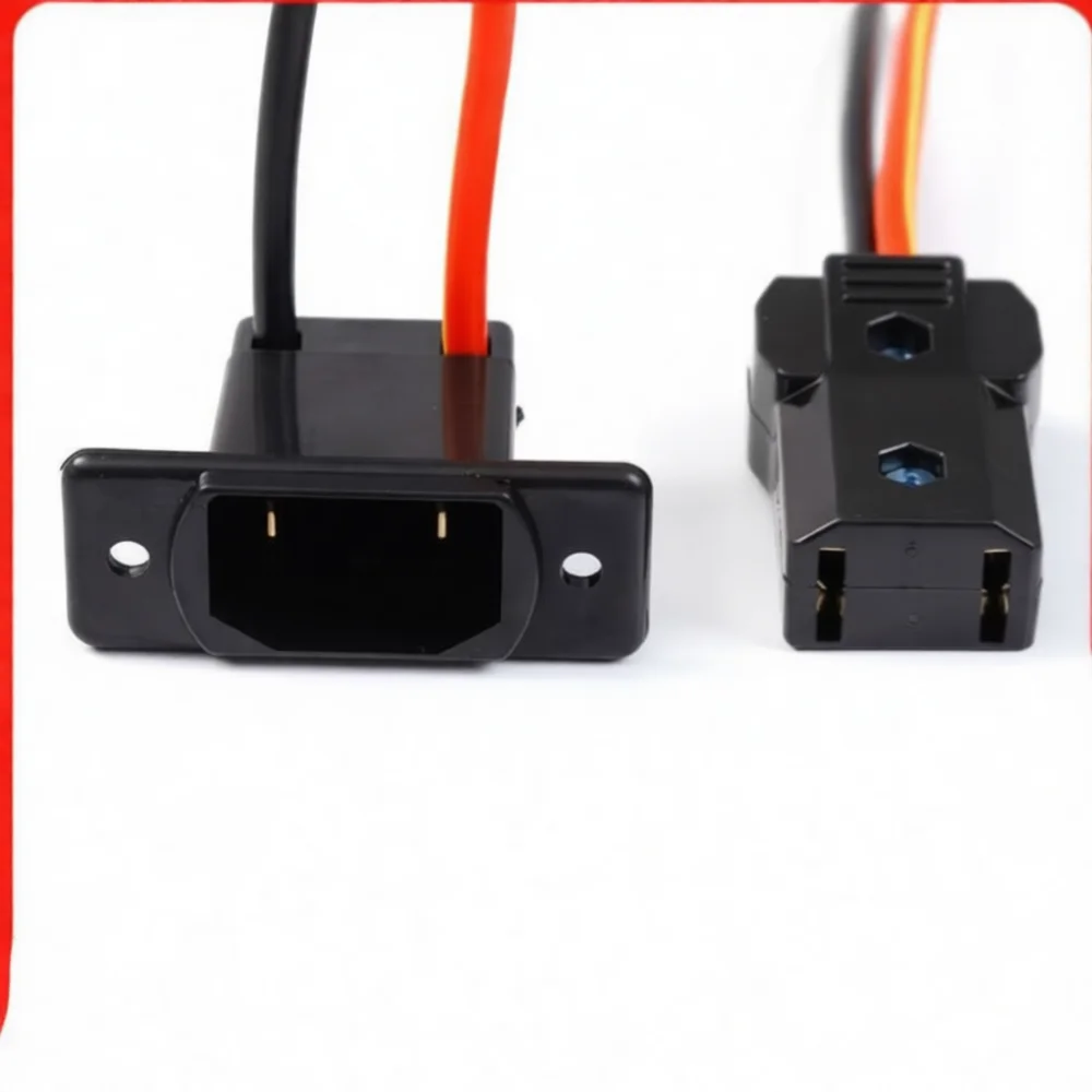 Electric Tricycle Battery Charging Connector Plug Socket 2 Pin Silicone Power Adapter Universal Vehicle Repair