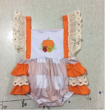 Pelele de Halloween para niña pequeña, mono de algodón, boutique, ropa para bebé recién nacido, 0 a 2 años