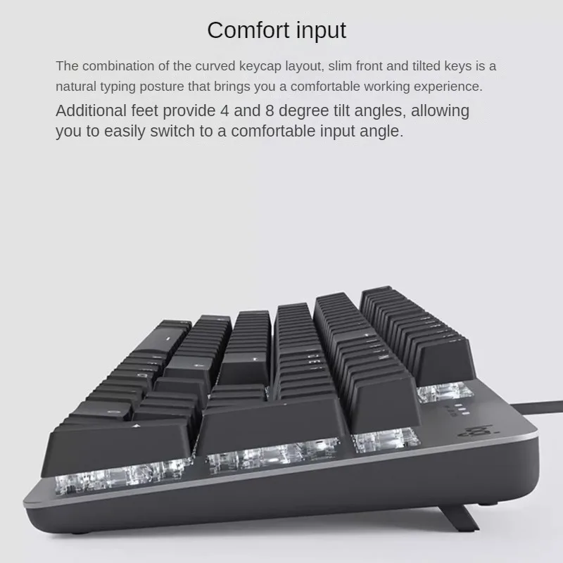 로지텍 유선 기계식 키보드, 사무실 e스포츠 게임, 흑백 백라이트, USB 인터페이스, 용화 축, K845