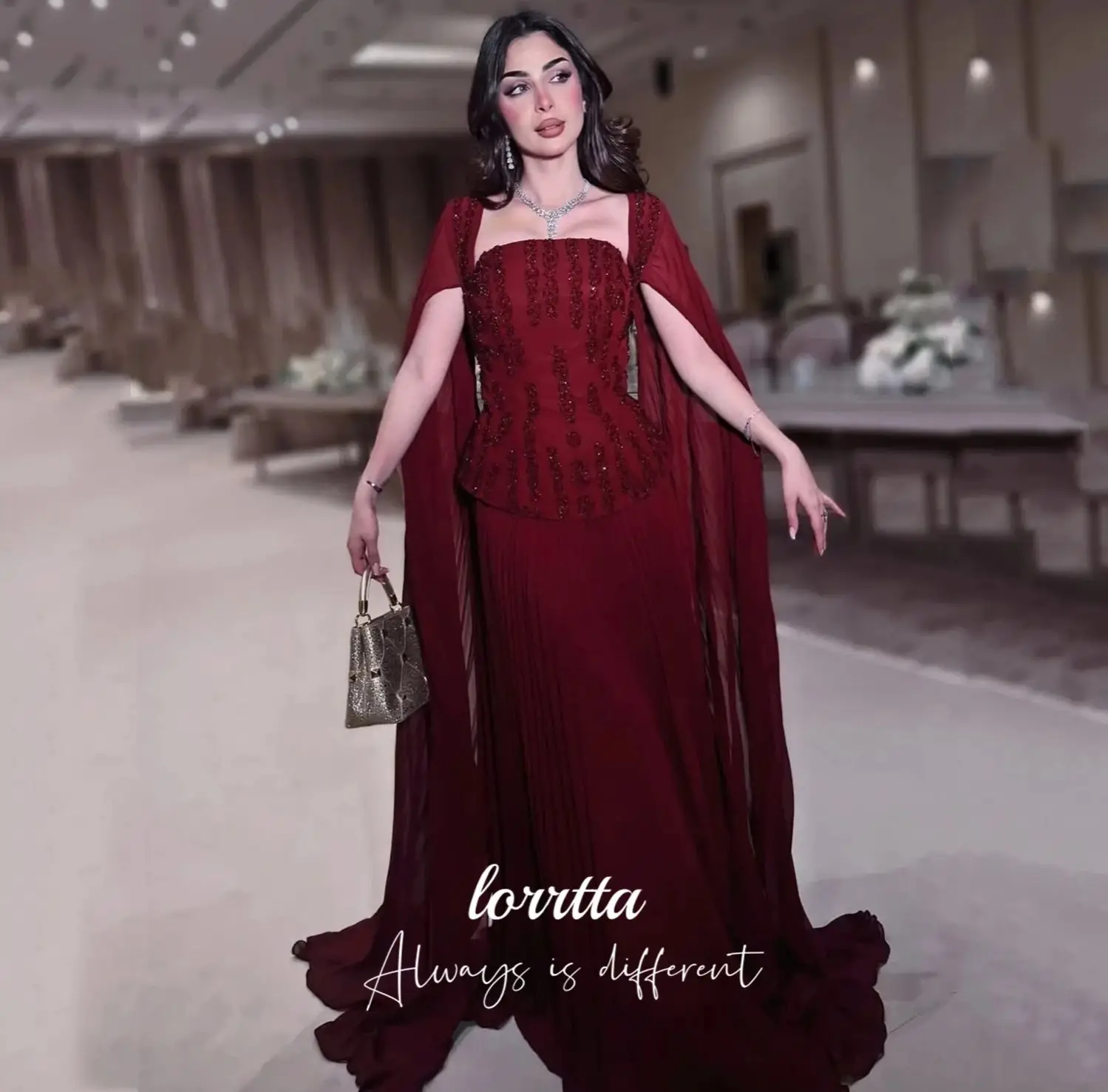 Lorrtta Customized Cocktail Dress for Luxury Party Evening Dress for Wedding Guest Elegant Claret Happy Sharon Dress Prom Dress image 5