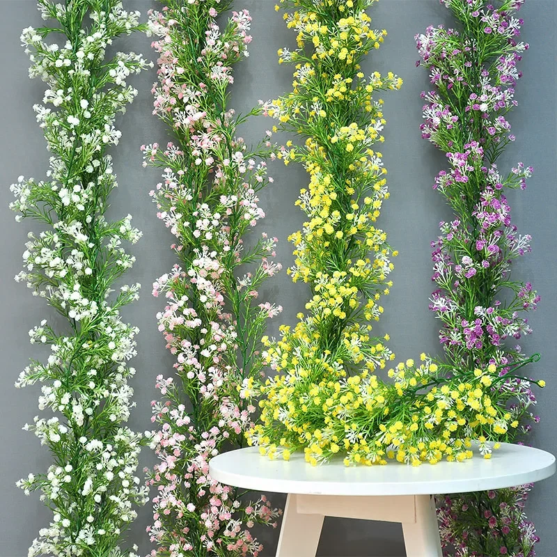 Artificial Flowers babysbreath Vine Garland Flower String for Wedding Valentine's Day Home Party Garden Craft Art Plants Decor